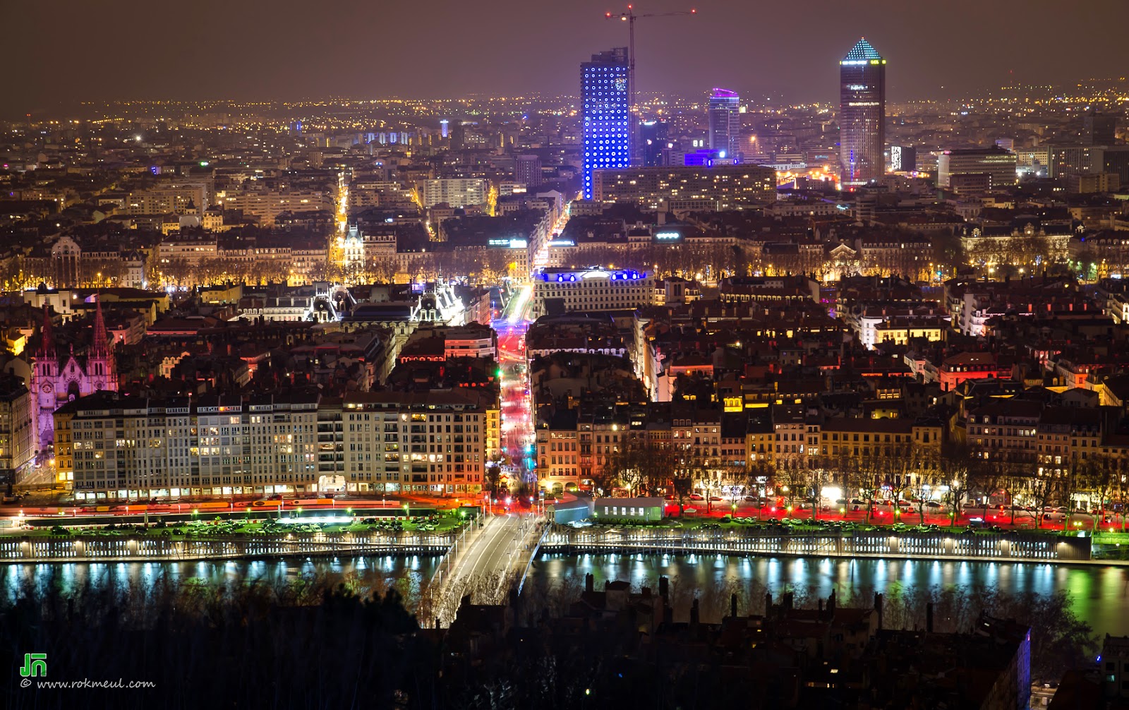 Variations, Tour Incity. Vue sur Lyon depuis Fourvière.