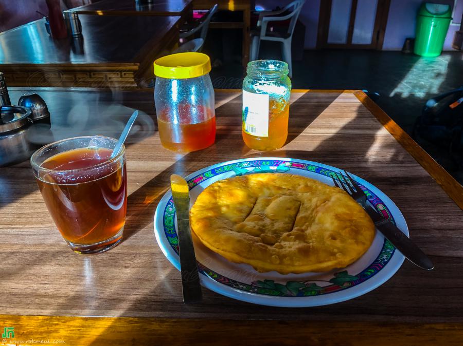 Tibetan bread as my breakfast before heading to Namche Beza and Monjo