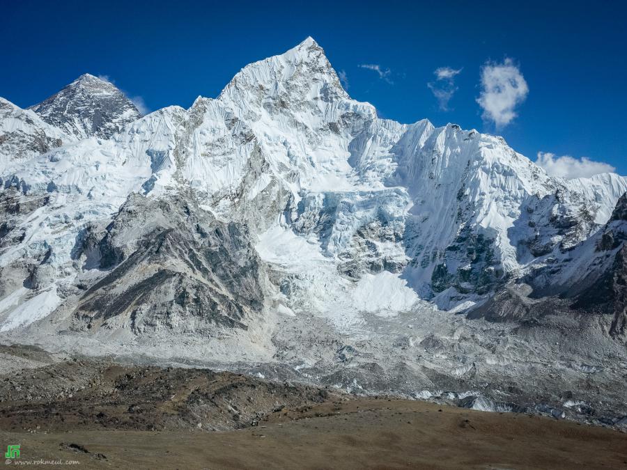 The highest peak is the Nuptse, Alt. 7861m