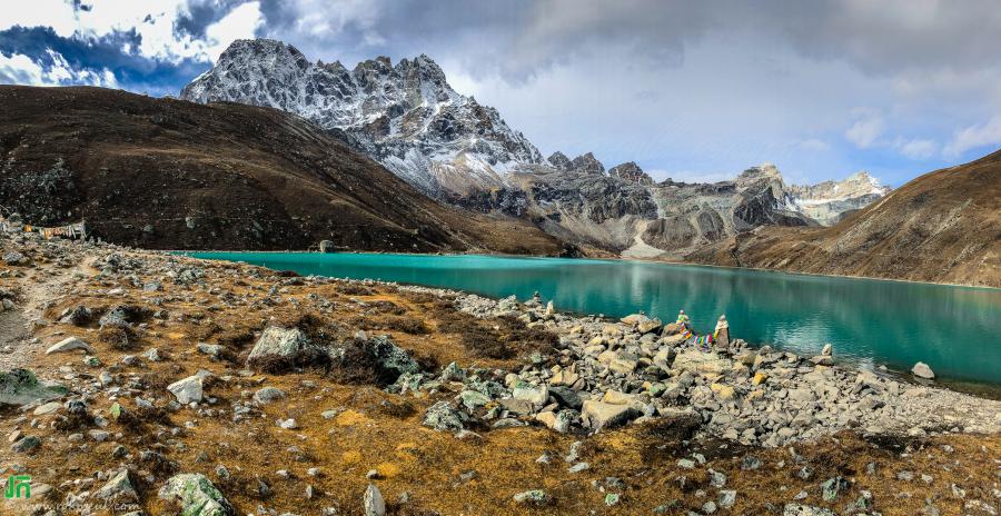 Gokyo Tso(Third Lake) with the area of 43Ha and maximum depth of 43m